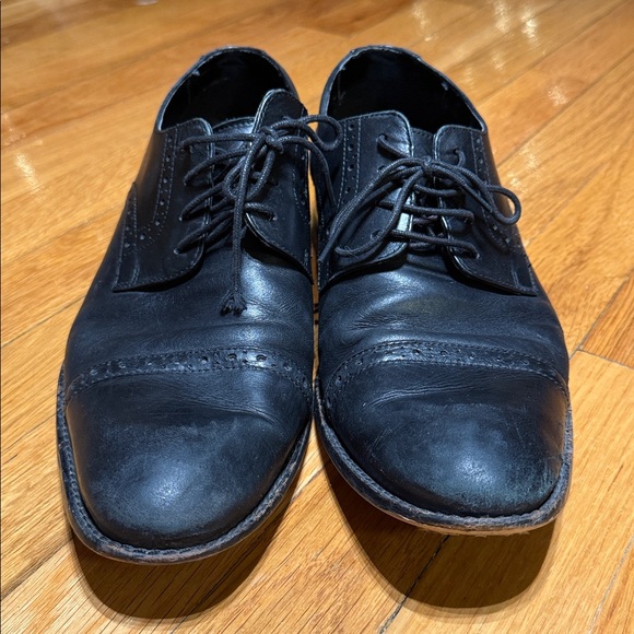 Stacy Adams Black Leather Oxfords Size 11 - Picture 3 of 6